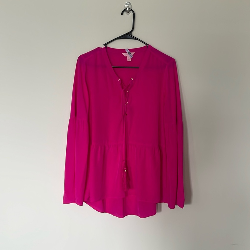 Lilly Pulitzer hot pink top S